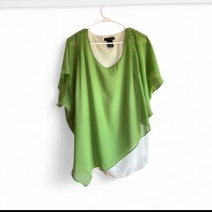 Allison Sheri asymeteical Top Size Large Sheer